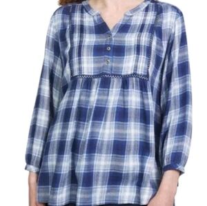 Wrangler Blue and White Plaid Skirt